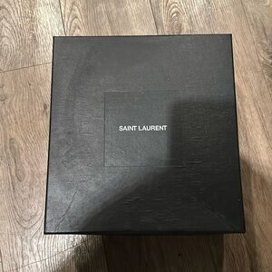 Authentic Saint Laurent Cassandra Wedges Black